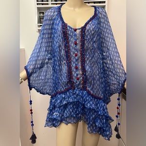 NWT Cover up Poupette St Barth Dress Poncho One Size
